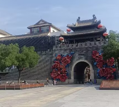 邯郸道古城门牡丹景观实拍