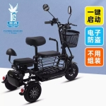 家用小型的飞鸽电动三轮车，女士、老年人接送孩子亲子，折叠轻便